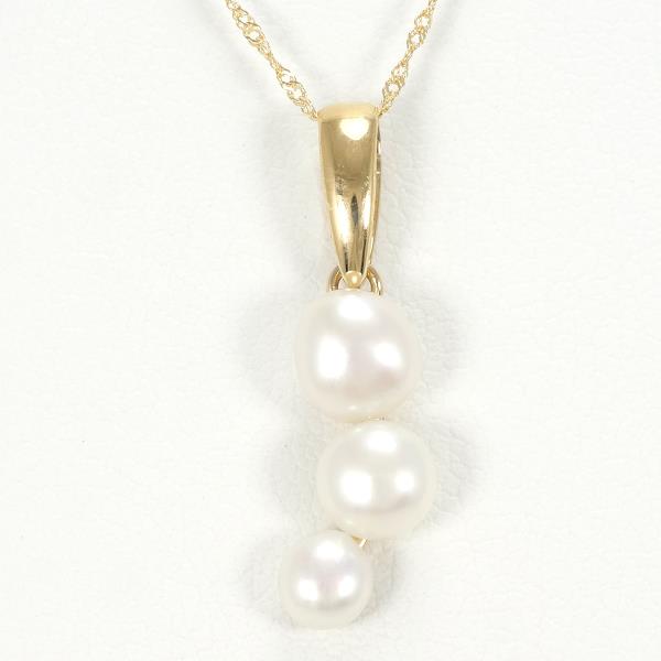 K18 Yellow Gold Pearl Necklace in Pristine Condition