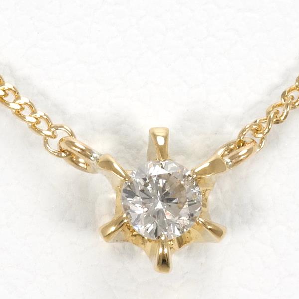 K18 Yellow Gold Diamond Necklace 0.10ct in Excellent Condition