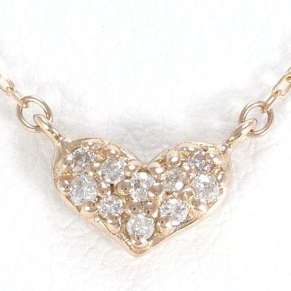 K18 Pink Gold Diamond Necklace in Excellent Condition