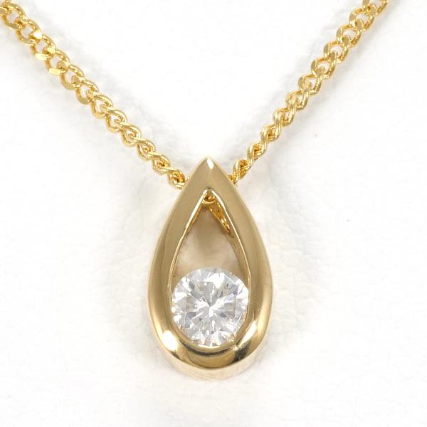 K18 Yellow Gold Diamond Necklace 0.12ct in Excellent Condition