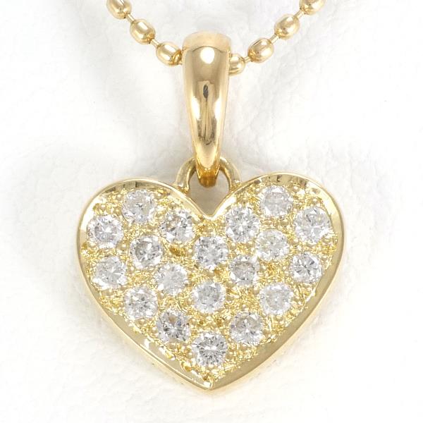 K18 Yellow Gold Diamond Necklace in Excellent Condition