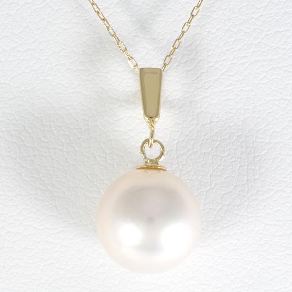 K18 Yellow Gold Pearl Necklace in Pristine Condition