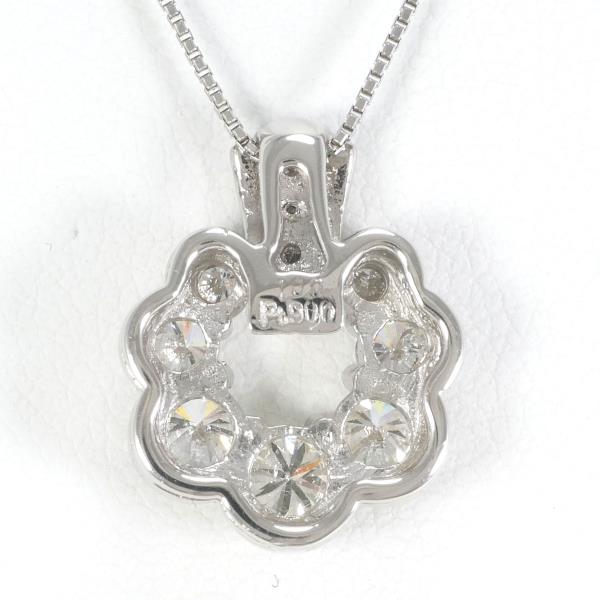 PT900 Platinum PT850 Necklace with 1.00ct Diamond in Excellent Condition