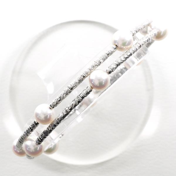 PT850 Platinum Pearl Bracelet 18cm Free Size in Great Condition