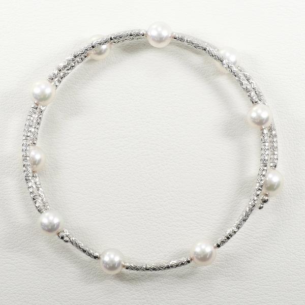 PT850 Platinum Pearl Bracelet 18cm Free Size in Great Condition