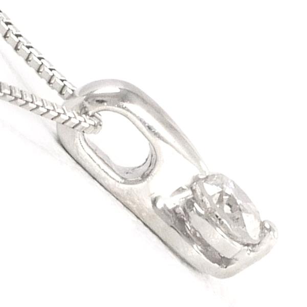 K18 White Gold Diamond Necklace 0.10ct in Excellent Condition