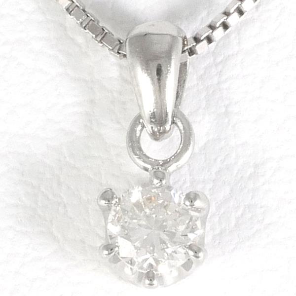 K18 White Gold Diamond Necklace 0.10ct