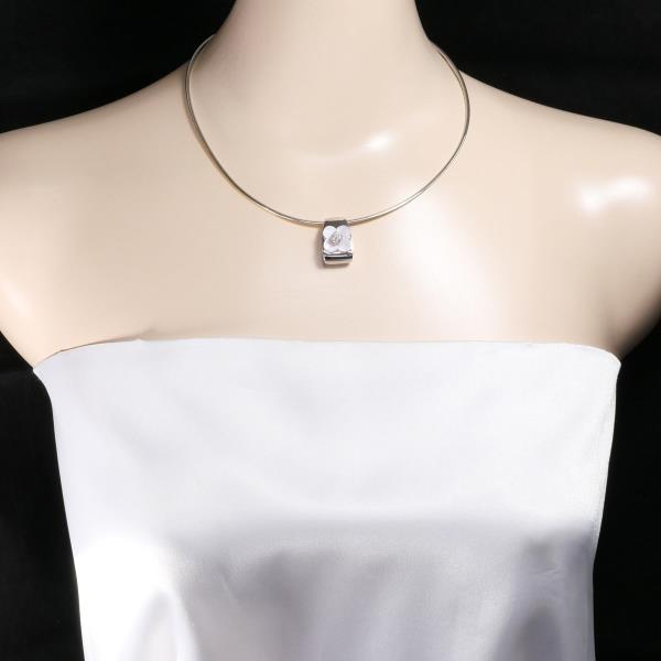 18K YG WG Necklace Shell Diamond Jewelry