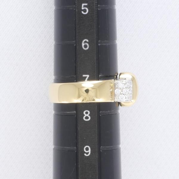 K18 Yellow Gold White Gold Diamond Ring 7.5