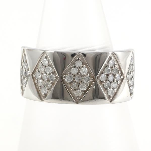 K18 White Gold Diamond Ring 13