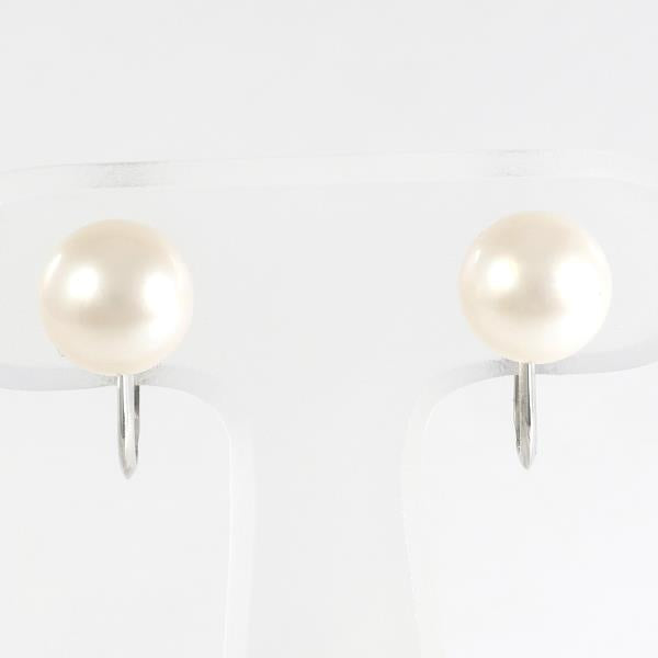 K14 White Gold Pearl Earrings in Great Condition