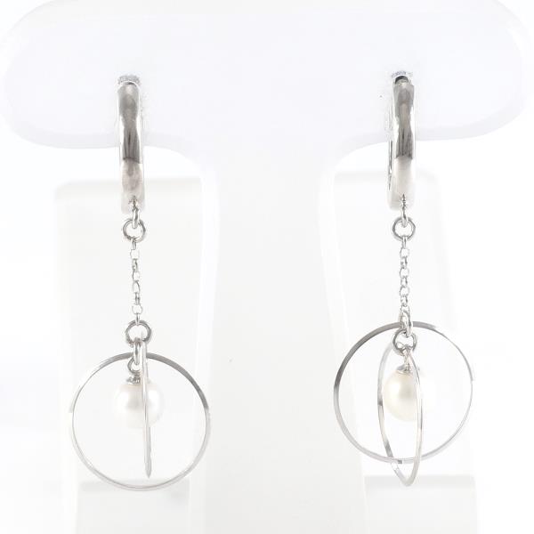 K14 White Gold Pearl Earrings in Pristine Condition