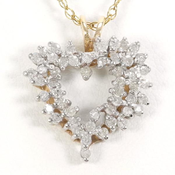 K10 Yellow Gold White Gold Diamond Necklace