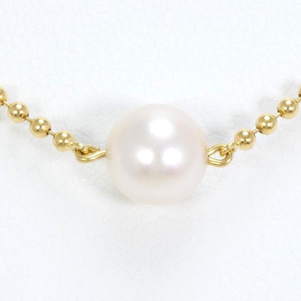 Mikimoto K18 Yellow Gold Pearl Necklace in Pristine Condition