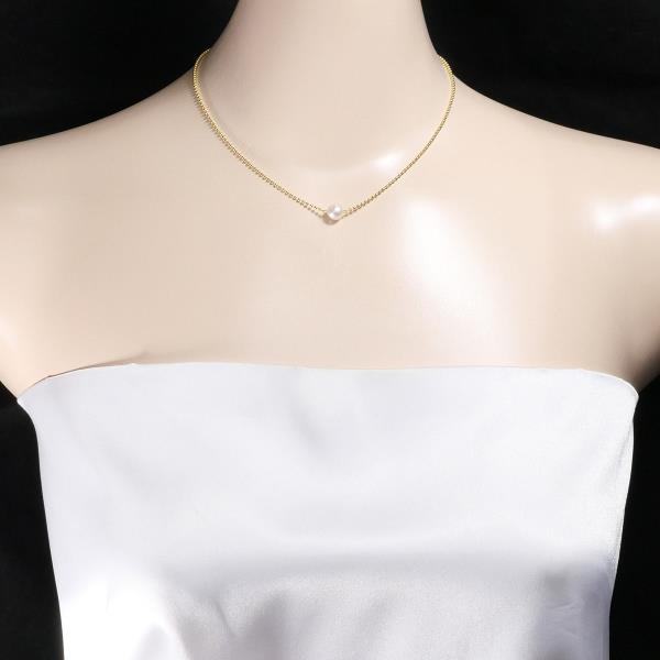 Mikimoto K18 Yellow Gold Pearl Necklace in Pristine Condition