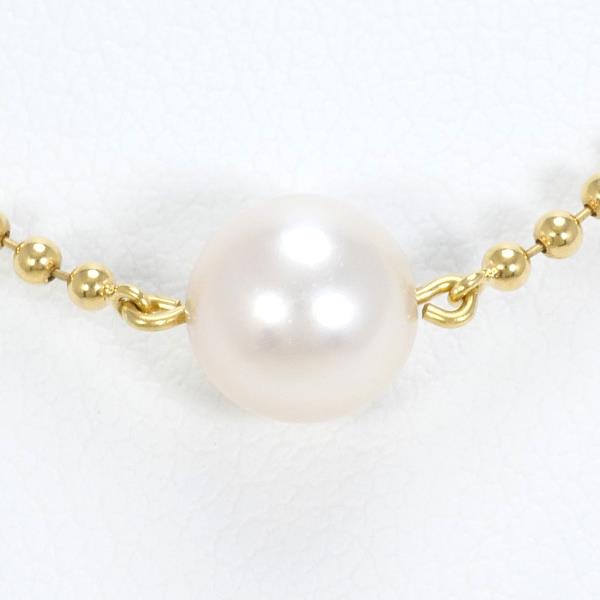 Mikimoto K18 Yellow Gold Pearl Necklace in Pristine Condition