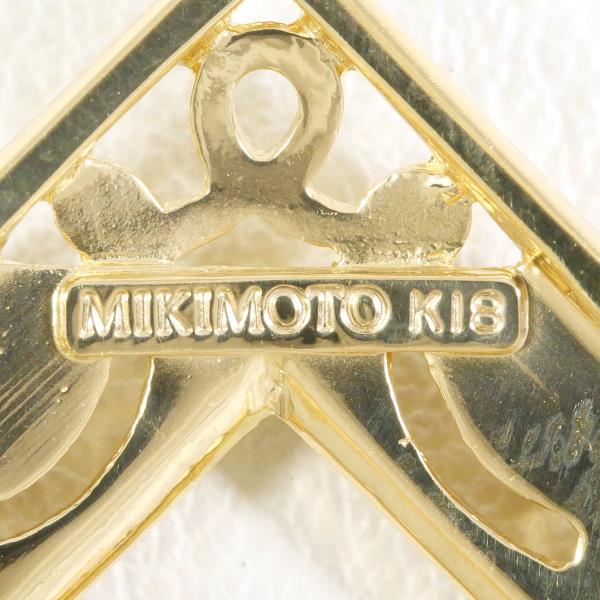 Mikimoto K18 Yellow Gold Brooch in Pristine Condition