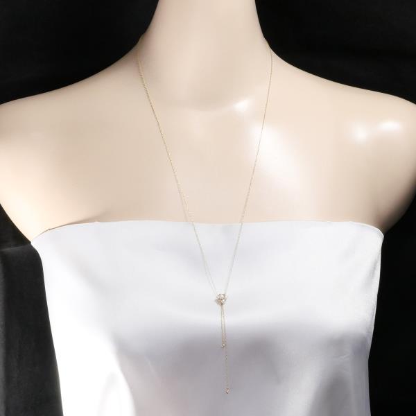 Samantha Tiara K10YG Pearl Zirconia Necklace in Excellent Condition