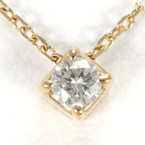 4℃ K10 Yellow Gold Diamond Necklace in Pristine Condition