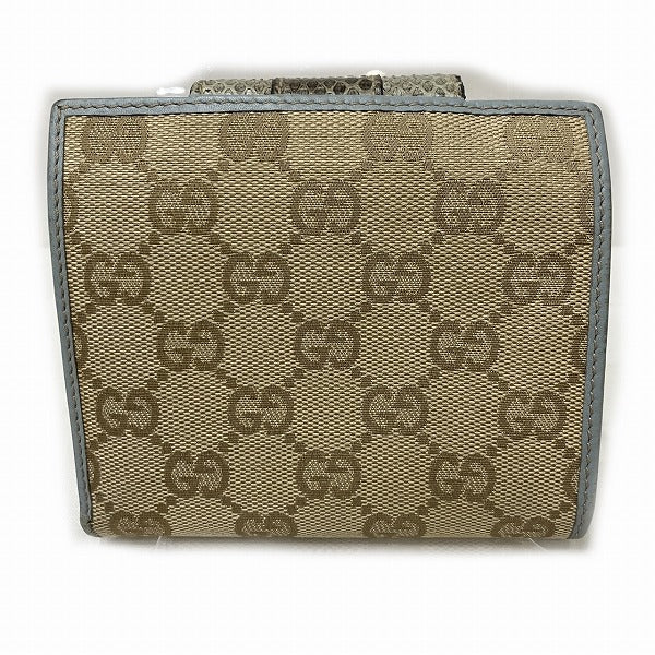 Gucci GG 181669-0416 Brown Light Blue Wallet