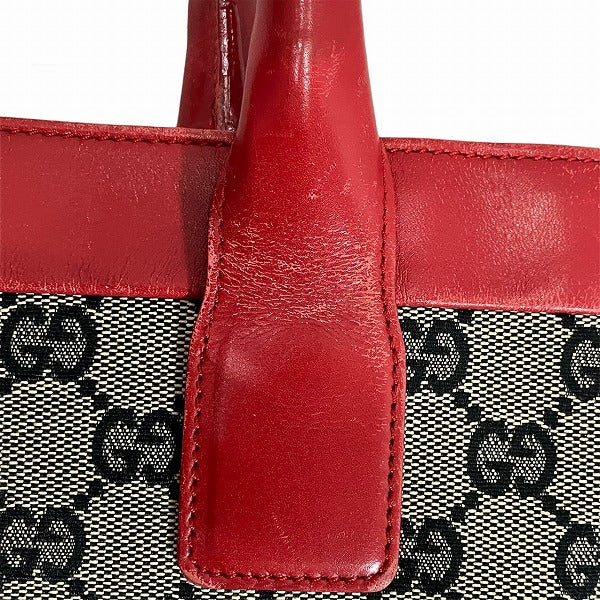 Gucci Leather GG Canvas Tote Bag 001553