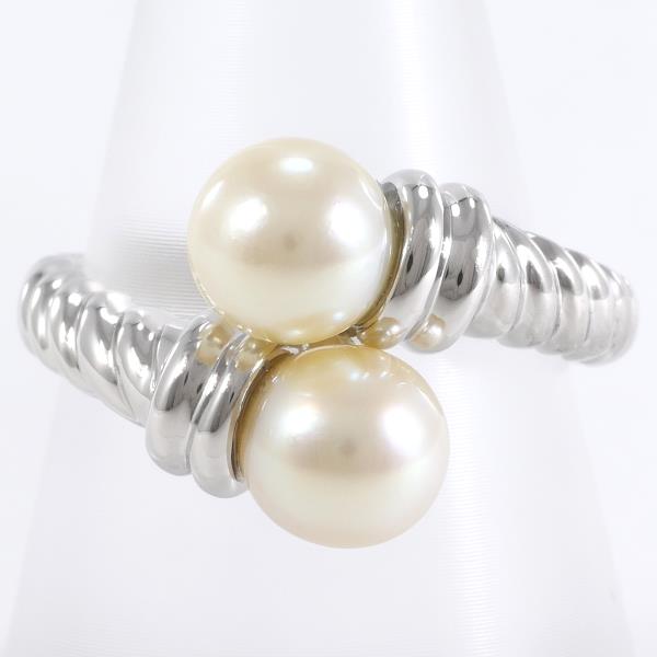 PT900 Platinum Pearl Ring 16.5 in Excellent Condition