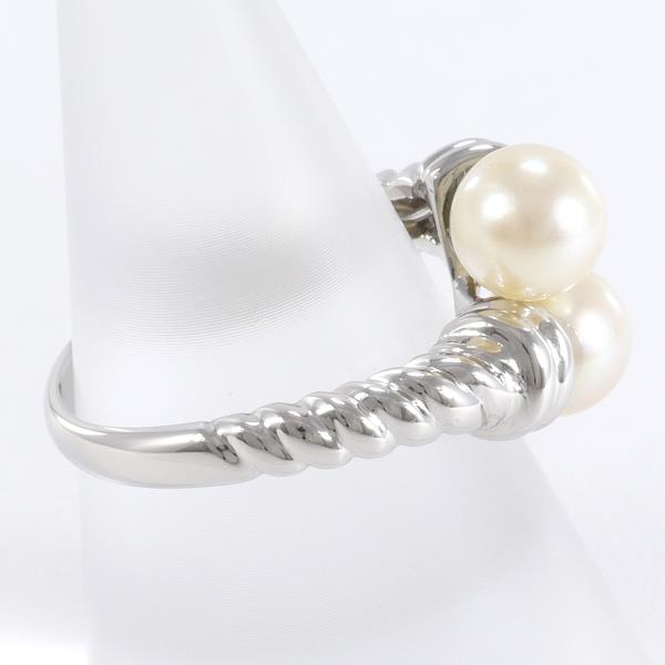 PT900 Platinum Pearl Ring 16.5 in Excellent Condition