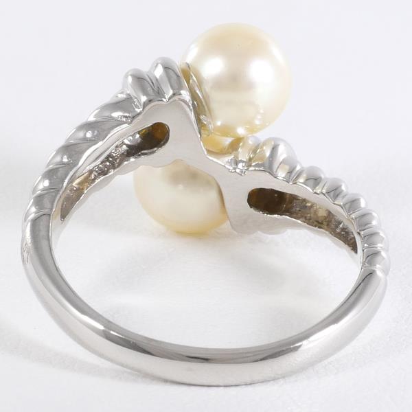 PT900 Platinum Pearl Ring 16.5 in Excellent Condition