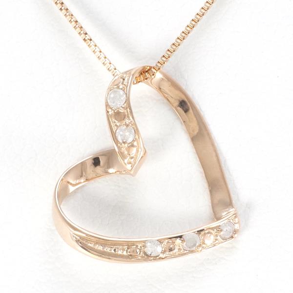 K10 Pink Gold Diamond Necklace