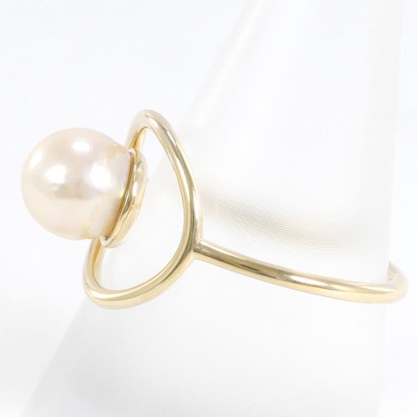 K10 Yellow Gold Pearl Ring 15 in Excellent Condition