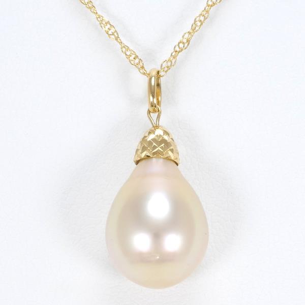 K18 Yellow Gold Pearl Necklace in Pristine Condition