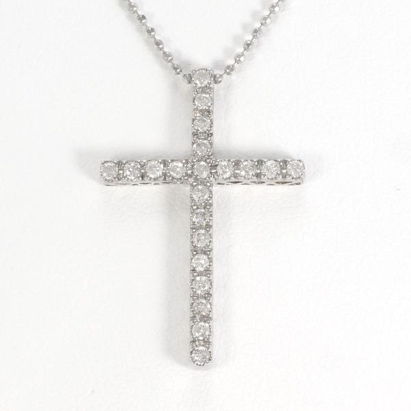 18K White Gold Diamond Necklace in Excellent Condition