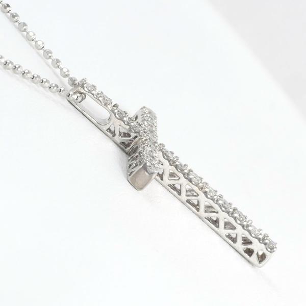 18K White Gold Diamond Necklace in Excellent Condition