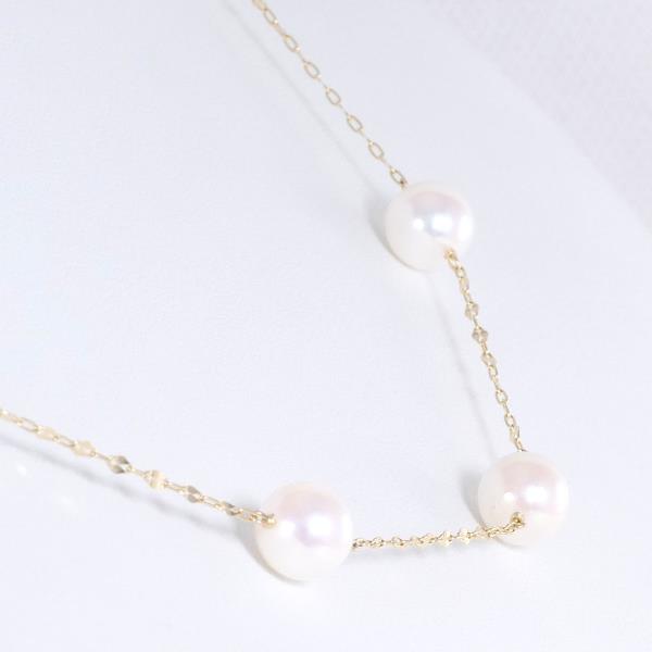 K18 Yellow Gold Pearl Necklace 61cm in Great Condition