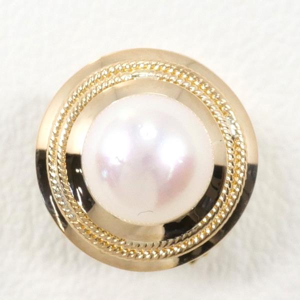 K18 Yellow Gold Pearl Pin Brooch