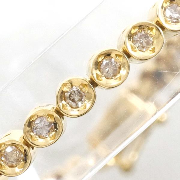 K18 Yellow Gold Diamond Bracelet 17.5cm