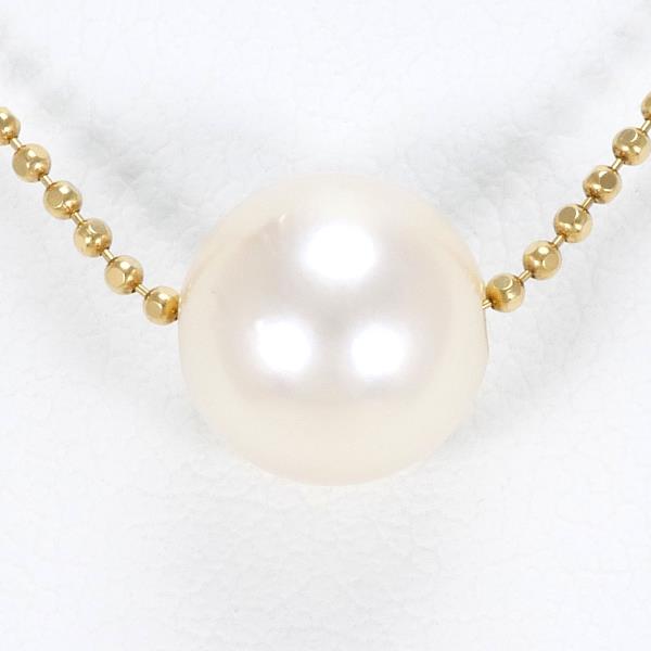 K18 Yellow Gold Pearl Necklace in Excellent Condition