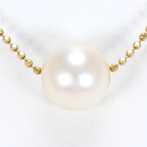 K18 Yellow Gold Pearl Necklace in Excellent Condition