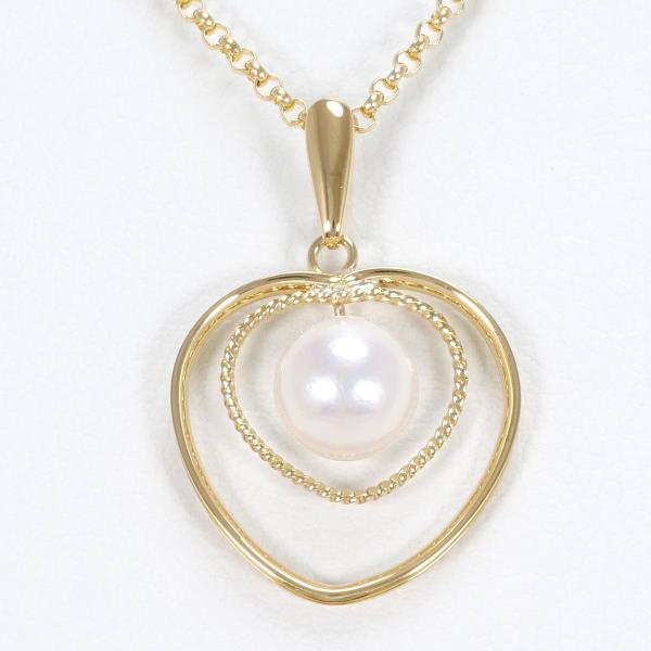 K18 Yellow Gold Pearl Necklace in Pristine Condition