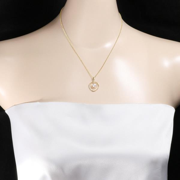 K18 Yellow Gold Pearl Necklace in Pristine Condition