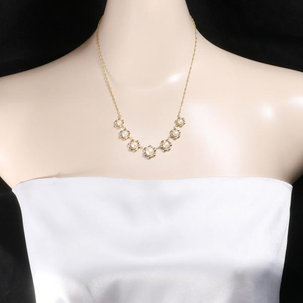 K18 Yellow Gold Pearl Necklace in Pristine Condition