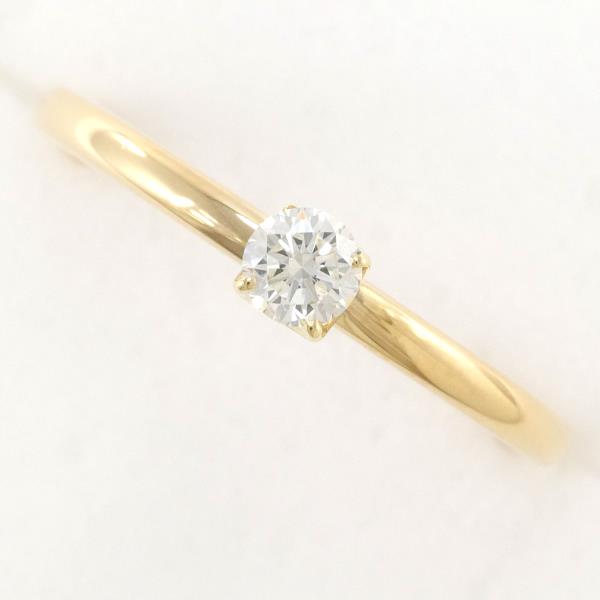 K18 Yellow Gold Diamond Ring Size 8 in Excellent Condition