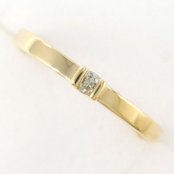 K18 Yellow Gold Diamond Ring 10 in Excellent Condition