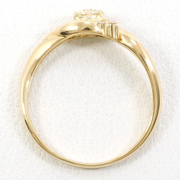 K18 Yellow Gold Diamond Ring 15.5 in Excellent Condition