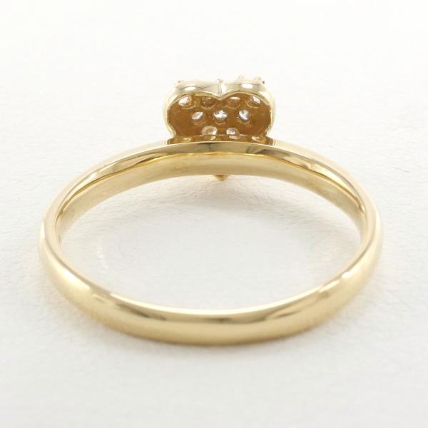 K18 Yellow Gold Diamond Ring 11号 in Excellent Condition