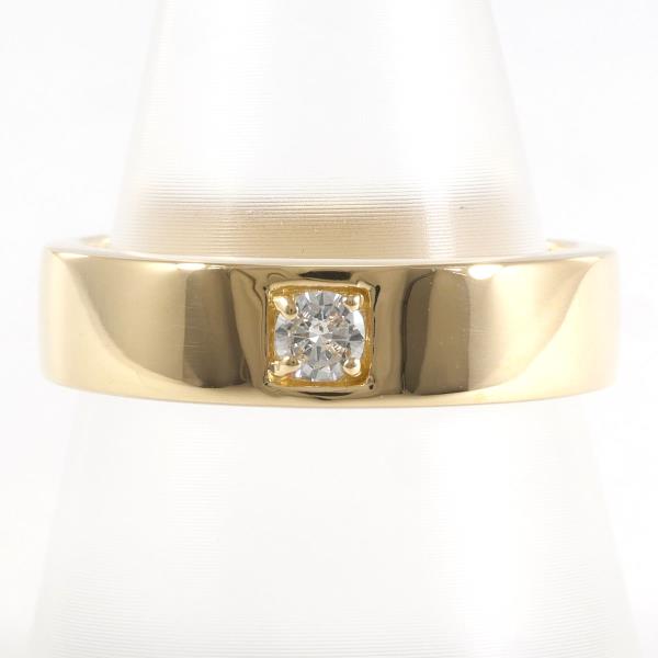 K18 Yellow Gold Diamond Ring 17号 in Excellent Condition