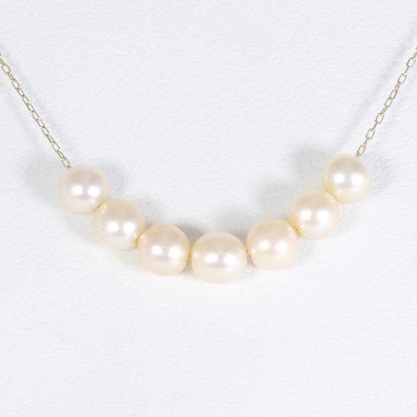 K10 Yellow Gold Pearl Necklace in Excellent Condition