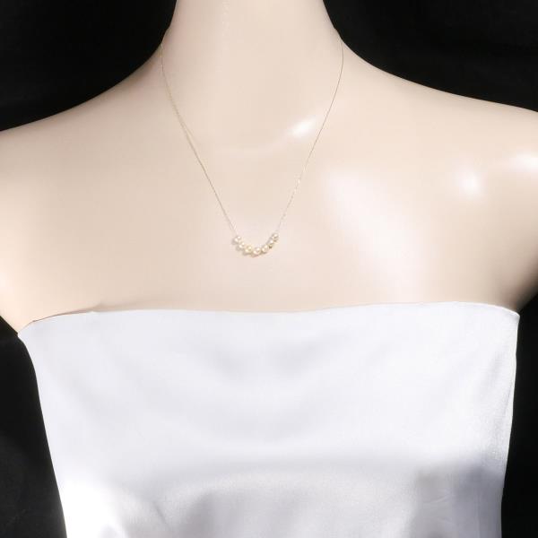 K10 Yellow Gold Pearl Necklace in Excellent Condition