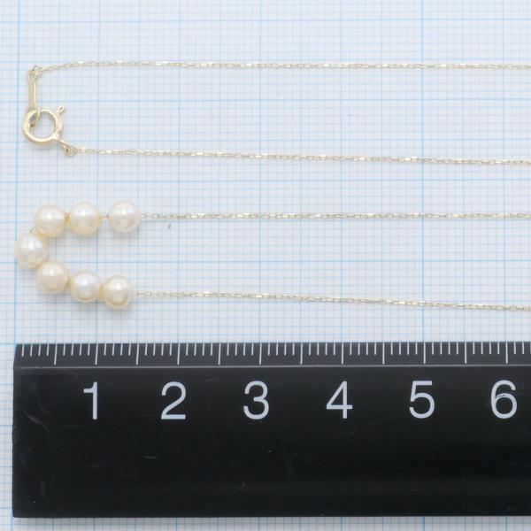 K10 Yellow Gold Pearl Necklace in Excellent Condition