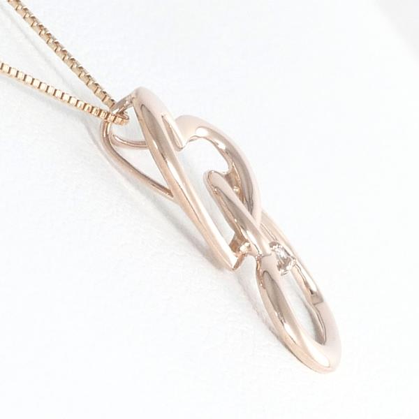 K10 Pink Gold Diamond Necklace